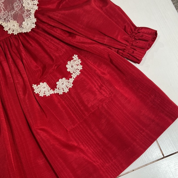 Storybook Heirloom Moire Toddler USA Made Dress - Picture 3 of 9